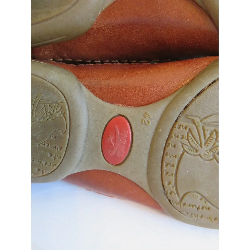 Pikolinos Mens‎ Tan Leather Fisherman Sandals EU 42 US 9 Whipstitch Loafers